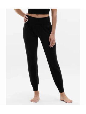 Athleta Salutation High Rise Jogger Pants Womens Large Petite LP Black Powervita